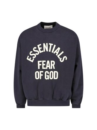 Fear of God Black Relaxed Fit Arched Logo Sweatshirt