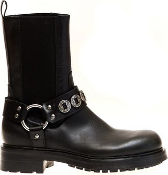 Elena Iachi E3575 Enkelboot - Dames - Chelseaboots - Zwart - 37 EU - Leer - Schoenen