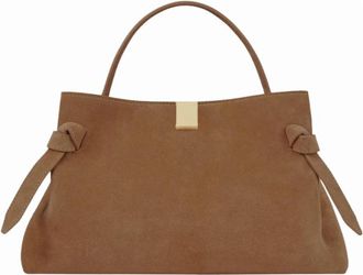 Yuzefi Gyoza Suede - Dames - Handtassen - Bruin - ONE Size - Leer - Tassen