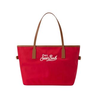 MC2 Saint Barth Tote Bags, female, Red, Size: ONE SIZE City Bag Mid Nylon