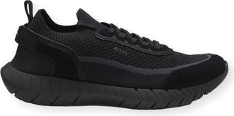 HUGO BOSS Motion Slon bkn - Heren - Sneakers - Zwart - 44 EU - Leer - Schoenen
