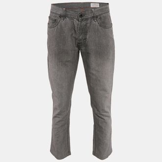 HUGO BOSS Boss By Hugo Boss Grey Cotton Blend Regular Fit Pants