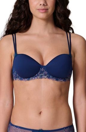 Simone P&eacute;r&egrave;le Delice 3D Molded Underwire Demi Bra in Rainbow Blue at Nordstrom, Size 38C