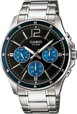Casio Casio Collectie Heren Zilveren Horloge MTP-1374PD-2AVEF