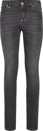 Philipp Plein Miss Slim Fit Statement - Dames - Cropped Jeans - Grijs - W25 - Jeans