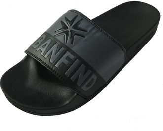 Generic Mens Casual Leather Sandal Home Indoor Beach Fashion Slippers Slides for Men, Black, 6 UK