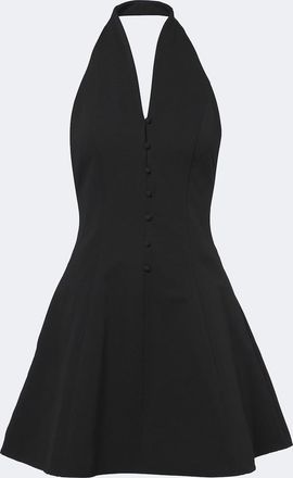 Staud Stella halterneck cotton-blend minidress