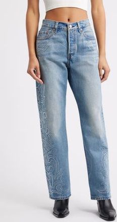 Levi's 501 90s Straight Leg Ankle Jeans in Denim Venom at Nordstrom Rack, Size 23 X 30