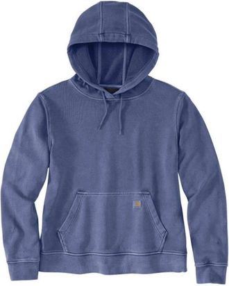 Carhartt Work in Progress Hoodie Womens Lunar Blue French Terry Midweight Relaxed Fit POSH147
