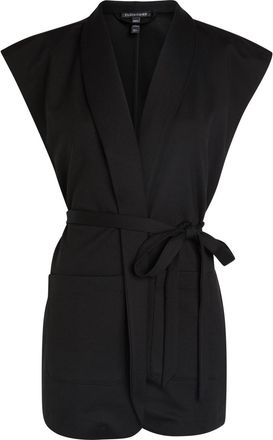 Eileen Fisher Eileen Fisher Belted Jersey Vest - Black - L (UK 18-20 / XL)