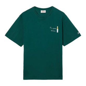 MC2 Saint Barth T-Shirts, male, Green, Size: 2XL Embroidered T-shirt