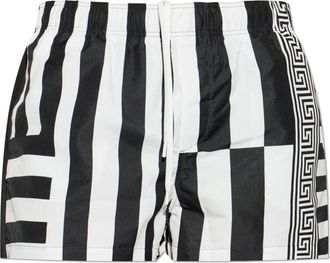 Versace Gestreept Zwemshorts - Heren - Strandmode - Zwart - 3XL - Polyester - Badmode