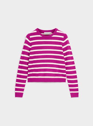Contemporaine Womens Soft two-tone stripe sweater