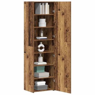 Berkfield Home Highboard Old Wood 50x42.5x185 cm Engineered Wood in Brown