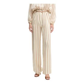 Simona Corsellini Pantalones Anchos - Trousers - Mujer - Beige - XL