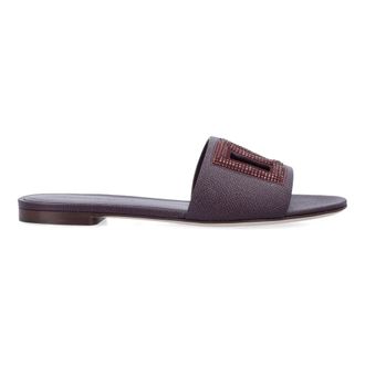 Dolce & Gabbana Sliders, female, Purple, Size: 8 1/2 US Bianca Flat Slide