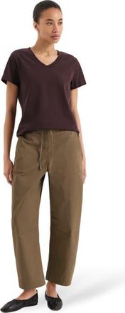 Pact Organic Cotton Softspun Essential V-Neck Tee in Plum at Nordstrom, Size X-Small