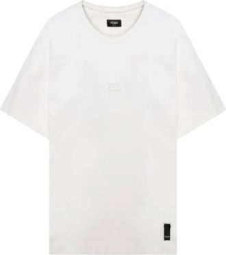 Fendi Tops, Heren, Wit, XL, Katoen, Oversized T-shirt