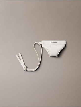 Calvin Klein Womens Mini Underwear Bag Charm - White