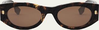 Fendi Roma Oval Acetate Sunglasses