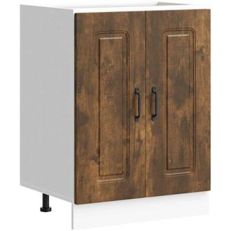 vidaXL Sink Base Cabinet Kalmar Smoked Oak 60x46x81.5 cm Engineered Wood Vidaxl