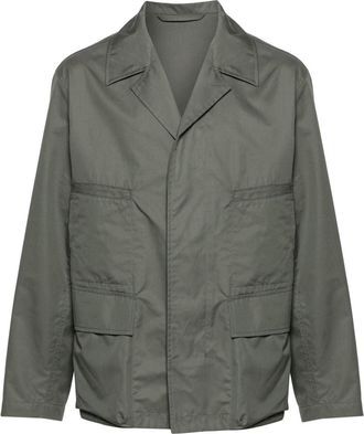 Christophe Lemaire button-down cargo jacket - men - Polyamide/Cotton/Cotton - 50 - Grey