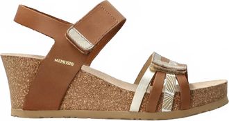 Mephisto Womens Lucia Wedge In Camel