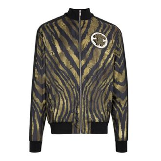 Roberto Cavalli Mirror Snake Zebra Print Jacket, Size X-Large