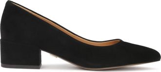 Kazar Zwarte su&egrave;de lage stiletto pumps - Dames - Pumps - Zwart - 36 EU - Su&egrave;de - Schoenen