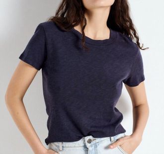 American Vintage Sonoma Short Sleeve Tee In Navy Blue