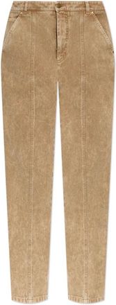 Moschino High-waisted Jeans - Dames - Regular Fit Jeans - Beige - M - Katoen - Jeans
