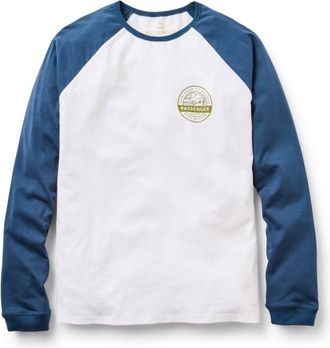 Passenger Odyssey Recycled Cotton Raglan T-Shirt Longsleeve f&uuml;r Herren | wei&szlig;