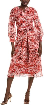 Rene Ruiz Abstract Lace Midi Dress