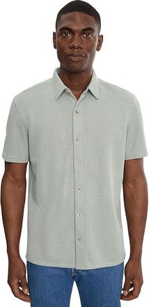 Johnston & Murphy Linden Short-sleeve Knit Shirt Mens Clothing Sage : 2XL, Chambray/Polyester/Rayon
