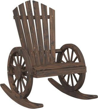 vidaXL Vidaxl - Mecedora De Jard&iacute;n Adirondack Madera Maciza De Abeto