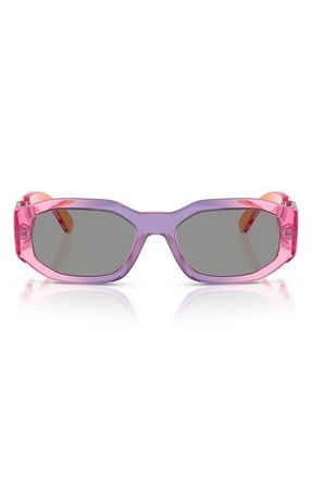 Versace Biggie 53mm Round Sunglasses in Gradient Pink/Violet/Grey at Nordstrom