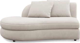 Castlery Fable Left Chaise Customized, Performance Fleece Cream, Spill Resistant, Ultra Deep Seats for Chairs