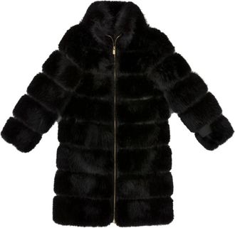 Yes-Zee Abrigo con efecto peluche - Jackets - Mujer - Negro - S