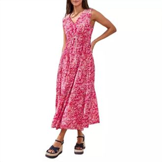 Tribal Lined Maxi Dress With Waist Cord In Gardenia