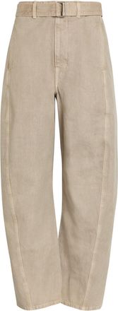 Christophe Lemaire Twisted Belted Denim Trousers - Natural - Xxs (UK4 / Xxs)