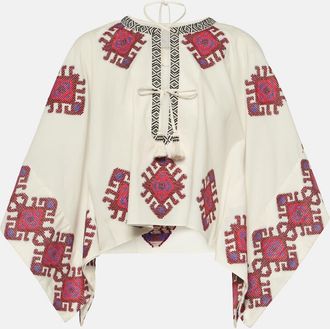 Johanna Ortiz Fringed cotton top