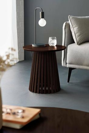 Julian Bowen Ollie Round Side Table in Dark Brown