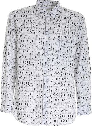 Comme Des Gar&ccedil;ons Kaws Print Shirt - Heren - Casual Overhemden - Veelkleurig - XL - Katoen - Overhemden
