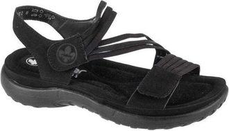 Rieker Dames/Dames Synthetisch Leren Sandalen (Zwart)