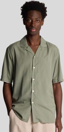 Lyle & Scott Contrast Cuff Shirt in Clay Green/White at Nordstrom, Size Xx-Large