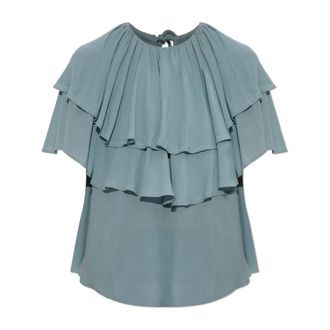 By Malene Birger Blouses, female, Blue, Size: M Nina Top