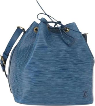 Louis Vuitton Pre-owned Bucket Bags, female, Blue, Size: ONE SIZE Pre-owned Leather Bucket Bag
