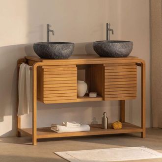 Sklum Conjunto De Mueble De Ba&ntilde;o En Madera De Teca Bradley Sklum