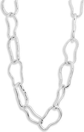 Nordstrom Rack Wavy Link Chain Necklace in Silver at Nordstrom Rack