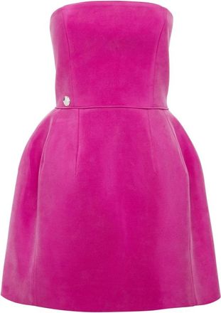 Philipp Plein Mini Jurk - Dames - Feestkleedjes - Roze - XL - Polyester - Kleedjes